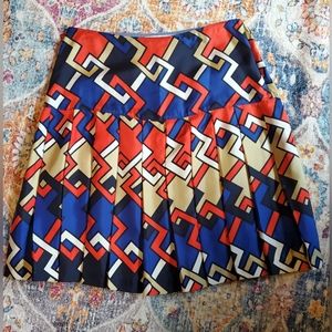 Tommy Hilfiger 100% Silk Pleated Geometric Skirt - sz. 6